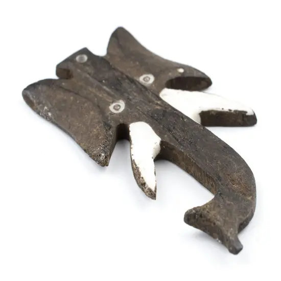 The Bead Chest Tusked Elephant Kenya Bone Pendant African Brown Large Hole Handmade {3}