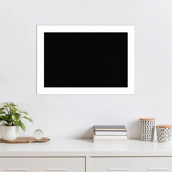 Basic Narrow Wood Framed Corkboard, Black Cork {5}
