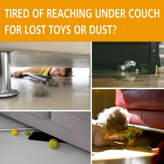 Clear Toy Blockers for Furniture - Stop Things from Going Under Couch Sofa Bed and Other Furniture - Suit for Hard Surface Floors Only {3}