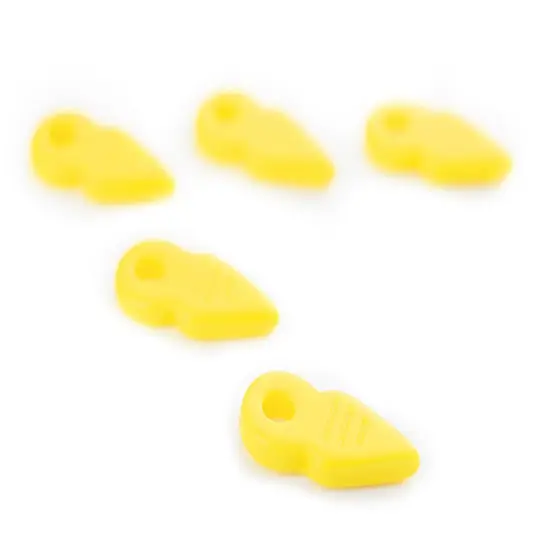 The Bead Chest Yellow Talhakimt Pendants Set of 5 Czechoslovakia Glass Large Hole {3}