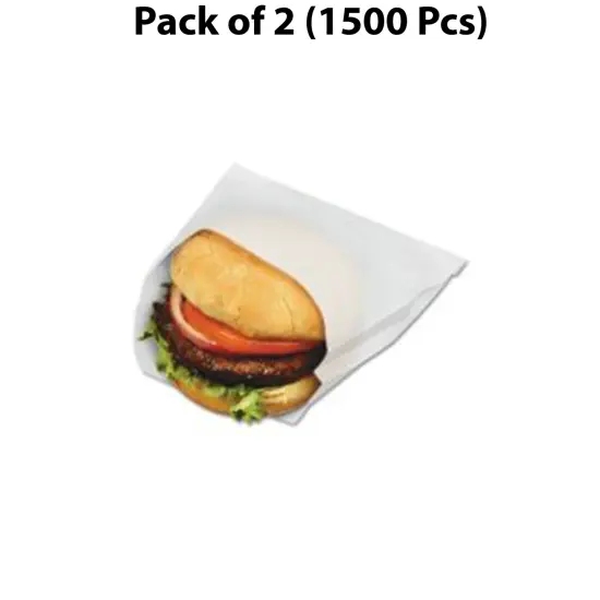 White Grease Resistant Sandwich Bags - 6x7.5x6.5 | Resistant Food Packaging | RAHEEV&reg; {1}