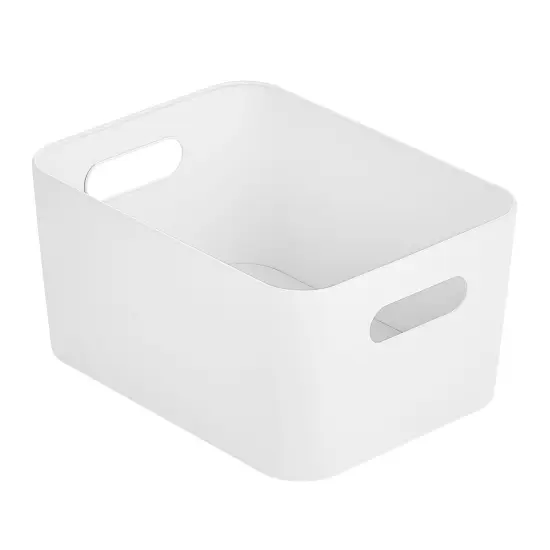 mDesign Small Metal Kitchen Storage Container Bin Basket with Handles {4}