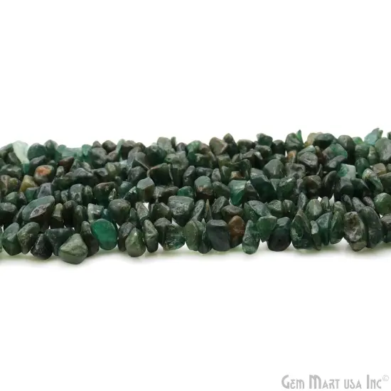 Aventurine Chip Beads, 34 Inch, Natural Chip Strands, Drilled Strung Nugget Beads, 7-10mm, Polished, GemMartUSA (CHAV-70004) {4}