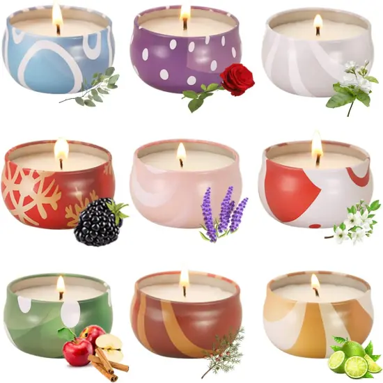 9 Packs Aromatherapy Candles Gift Sets {1}