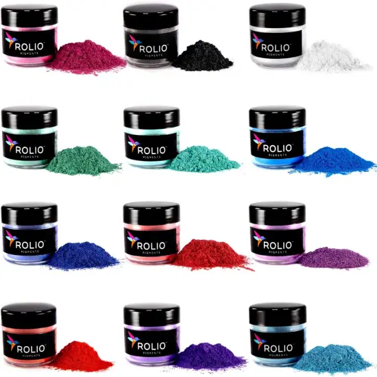 Rolio Mica Powder - Northern Lights 12 Color Set - 10g Jars {1}