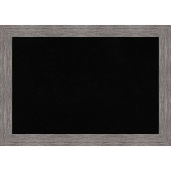 Pinstripe Plank Grey Framed Corkboard, Black Cork {1}