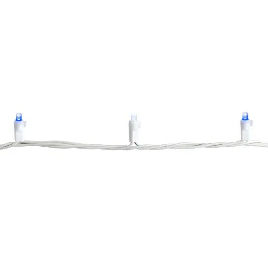 Northlight LED Wide Angle Christmas Lights - Blue and White - 16.25' White Wire - 50ct {7}