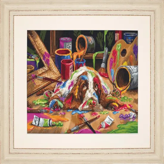 Puppy Picasso B2415L Counted Cross-Stitch Kit {1}