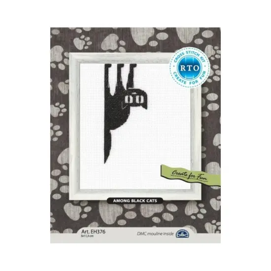 Cross-stitch Kit "Among black cats" EH376 {2}