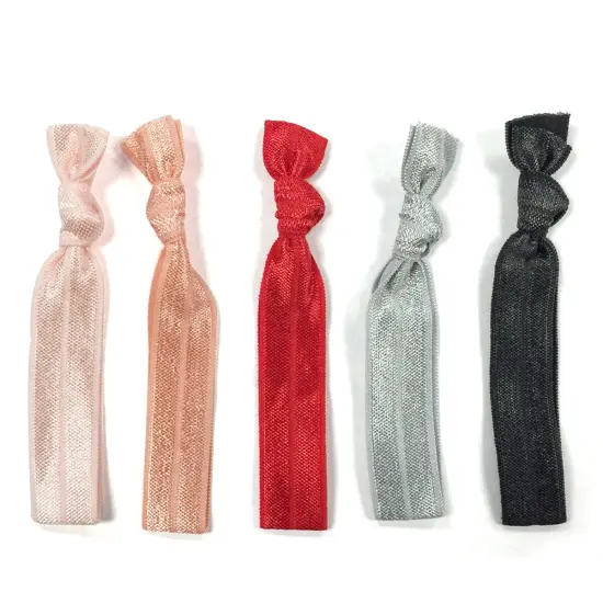 Wrapables Colorful Hair Ties Ponytail Holders (Set of 5), Passion {1}