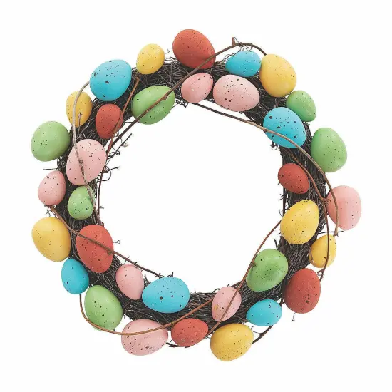 Colorful Easter Egg Wreath, Home Decor, Spring, 1 Piece {1}
