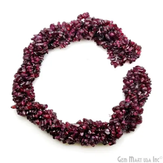 Rhodolite Chip Beads, 34 Inch, Natural Chip Strands, Drilled Strung Nugget Beads, 3-7mm, Polished, GemMartUSA (CHRD-70001) {1}