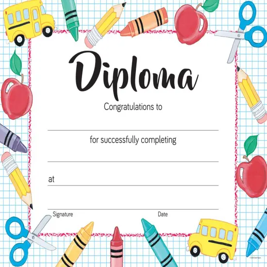 Great Papers! Certificate, Grade School Diploma, 8.5" x 11", Printer Compatible, 15 count {1}