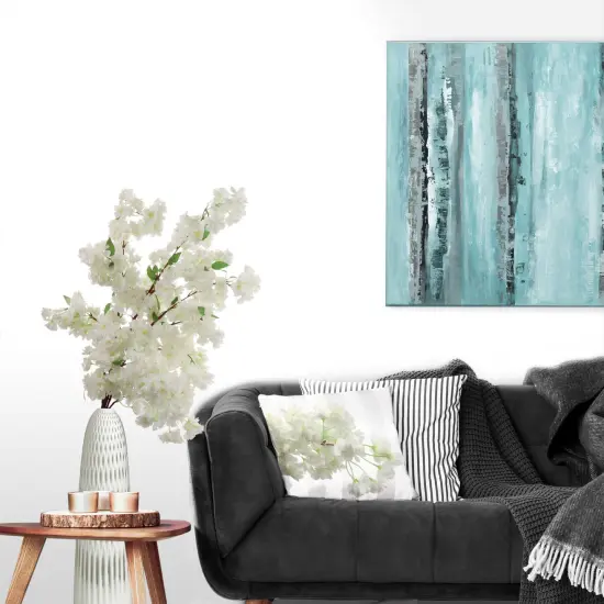 Cherry Blossom Stem: Set of 3, 40-Inch, Silk Flowers, Floral Home by Artificial Flowers White {5}