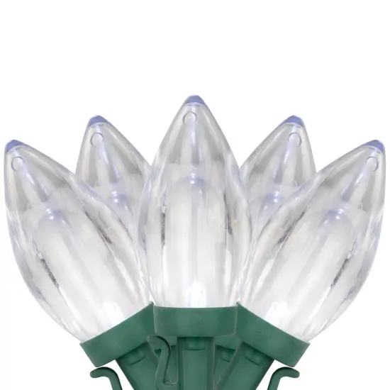 Northlight LED C9 Christmas Lights - Pure White - 16' Green Wire - 25ct Clear {1}