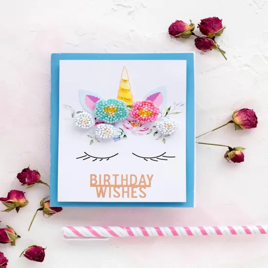 Postcard cross-stitch kit - Believe in miracles! {1}