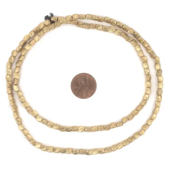 The Bead Chest Brass Twisted Nugget Beads, Full Strand of Quality Metal Spacers for DIY Jewelry Design {2}