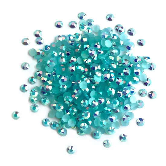 Buttons Galore Jewelz Rhinestones Craft Embellishments Assorted Colors Approx. 1600 Pieces Aquamarine ab {1}