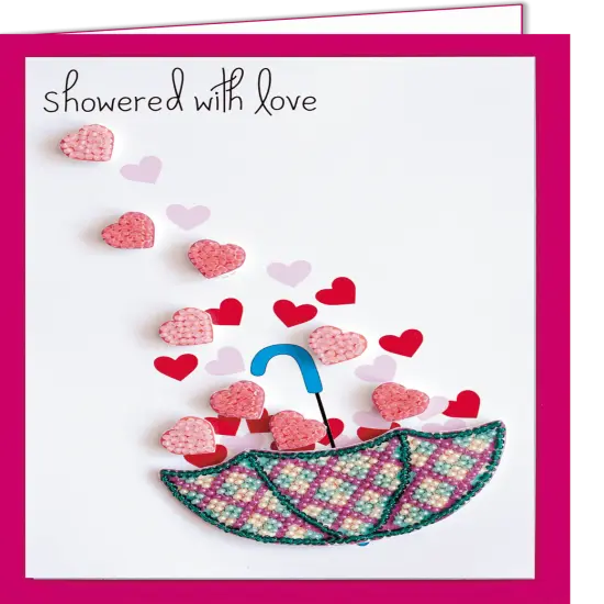 Postcard cross-stitch kit - Love rain {3}