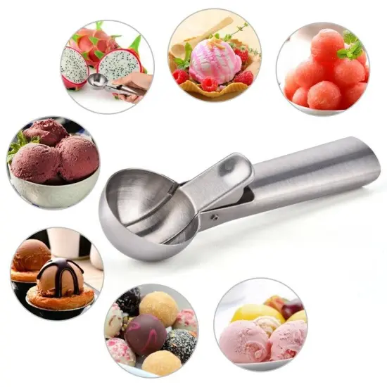 Kitcheniva Stainless Steel Ice Cream Scoop With Trigger {3}