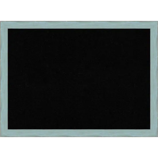 Sky Blue Rustic Wood Framed Corkboard, Black Cork {1}