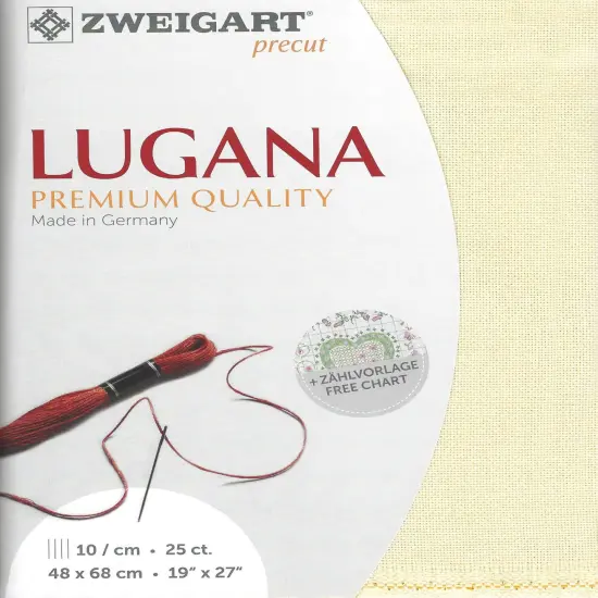 PrecutZweigart Lugana 25 count Ivory {1}