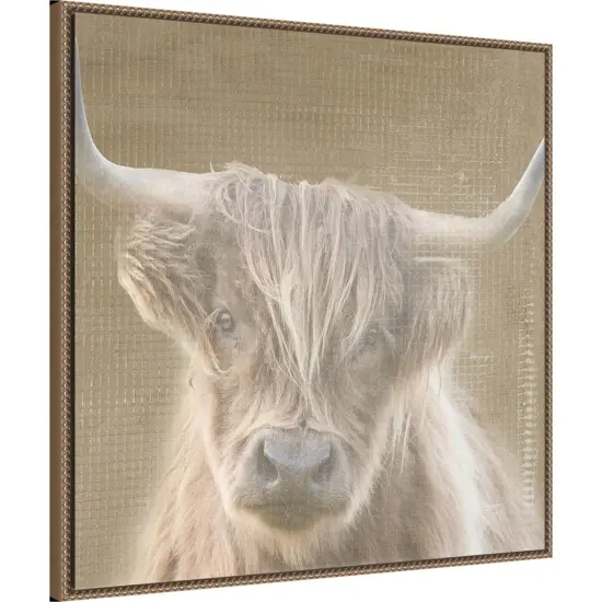 Soulful Bull by Patricia Pinto Framed Canvas Wall Art {3}