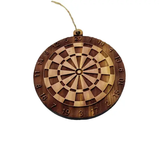 Dart Board - Cedar Ornament {1}