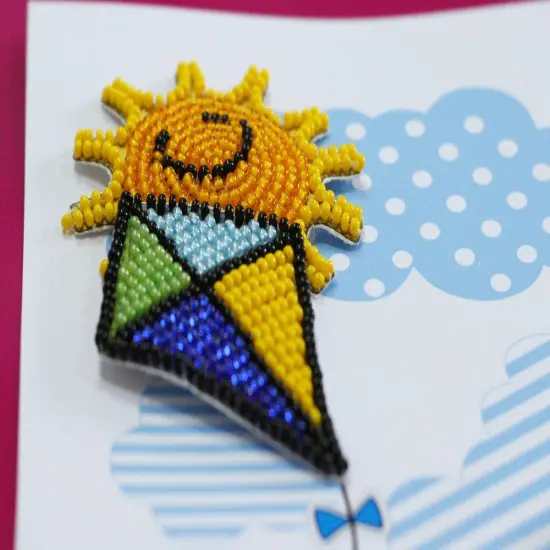 Postcard cross-stitch kit - Be pleased of your life! {4}