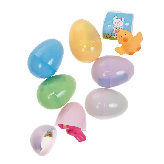 Pastel Toy-Filled Plastic Easter Eggs, 24Pcs {2}