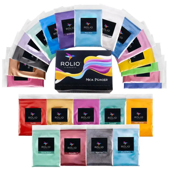 Rolio Mica Powder 24 Color Sample Set - 5g Bags {1}