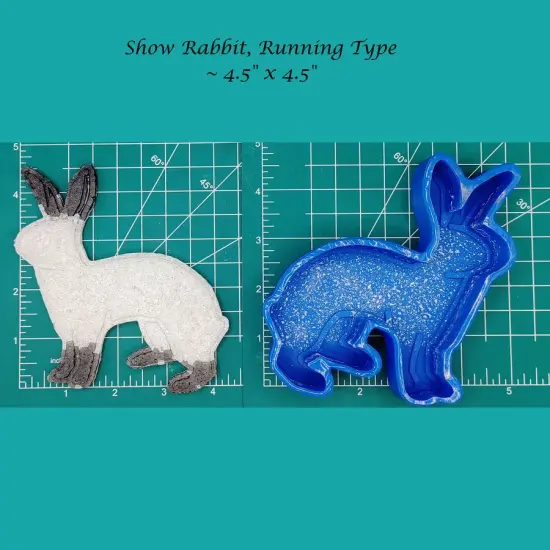 Show Rabbit - Running Type - Silicone freshie mold {1}