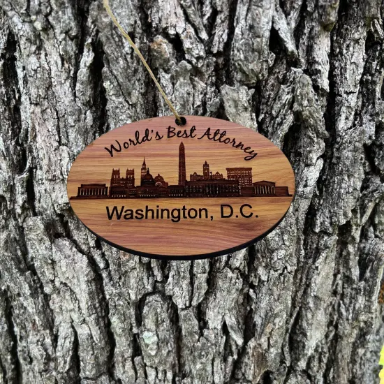 worlds Best Attorney Washington DC- Cedar Ornament {2}
