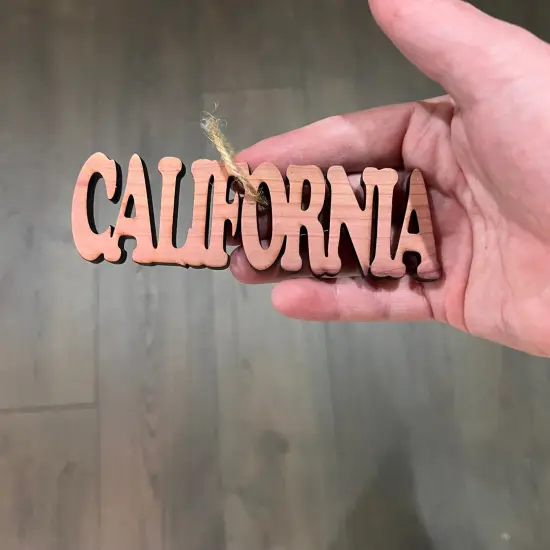 California - Cedar Ornament {4}