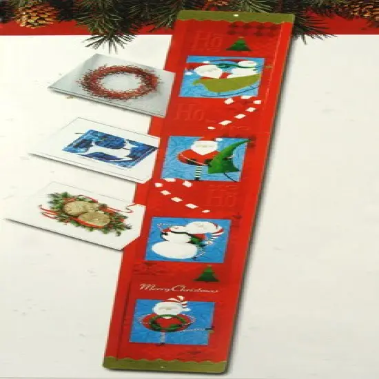 CC Christmas Decor Club Pack of 120 Red Santa Claus and Candy Cane Christmas Greeting Cardholders 42" Multi {1}