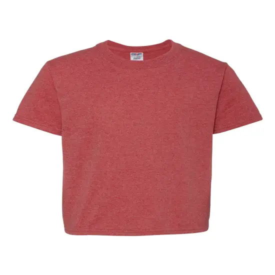 JERZEES&reg; Dri Power Youth 50/50 Poly Cotton Crewneck Short Sleeve T-Shirt Vintage heather red {1}