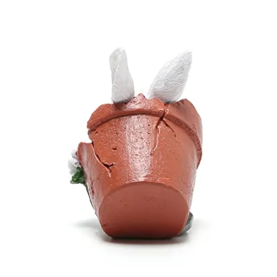 2 Pieces Easter Bunny Decorations Spring Home Decor Bunny Figurines(Spring Flower jar White Rabbit) {2}