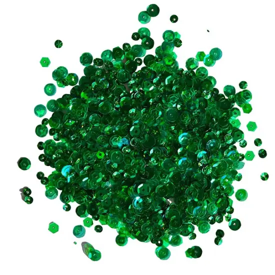 Buttons Galore Loose Sequin Assortments for Craft - 5,000 Pieces 45 Grams Emerald city {2}