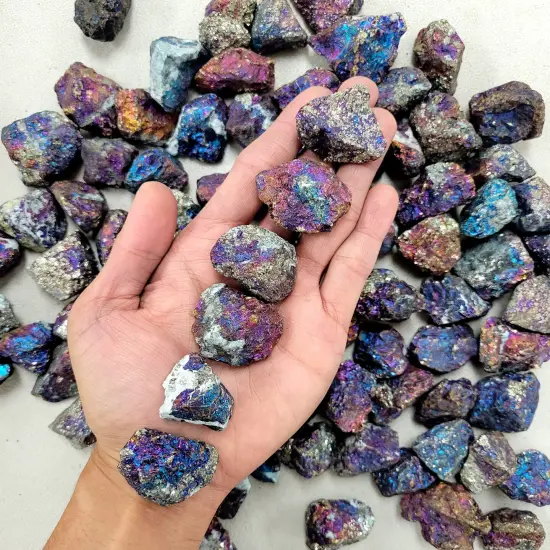 Chalcopyrite Crystal - Medium Chunks 1" to 2" - Raw Crystals Bulk {5}