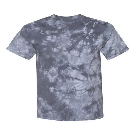 Dyenomite&reg; Best Stylish Crystal Tie Dyed Crewneck Short Sleeve Tee Silver {1}