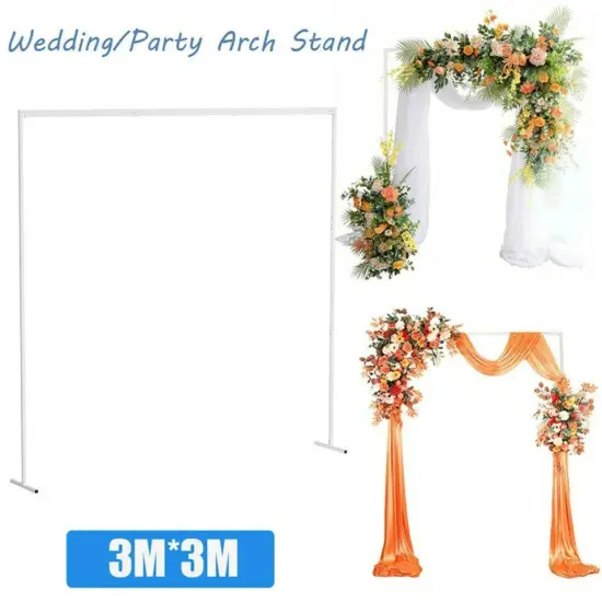 Strong Metal Wedding Garden Arch Floral Balloon Arch Square Frame Backdrop Stand {1}