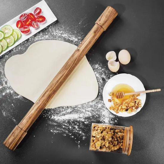 Ironwood Gourmet Acacia Wood Rolling Pins, Set of 2 Long Rolling Pins {5}