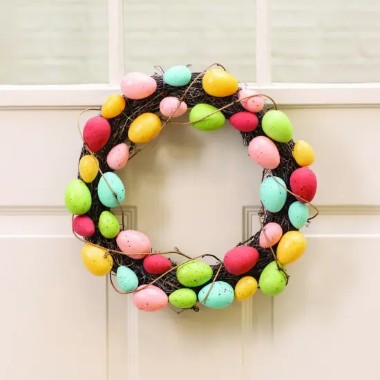 Colorful Easter Egg Wreath, Home Decor, Spring, 1 Piece {2}