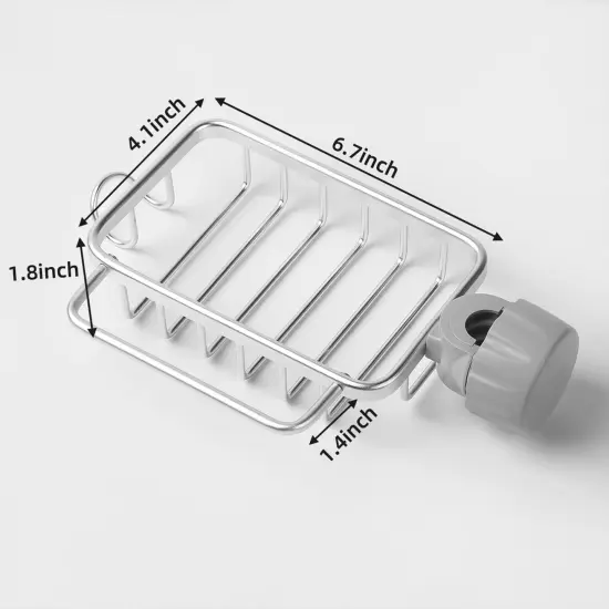 Kitcheniva Hanging Faucet Drain Rack Organizer Aluminum black {4}