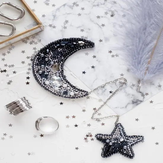 Bead Embroidery Decoration Kit Moon {1}