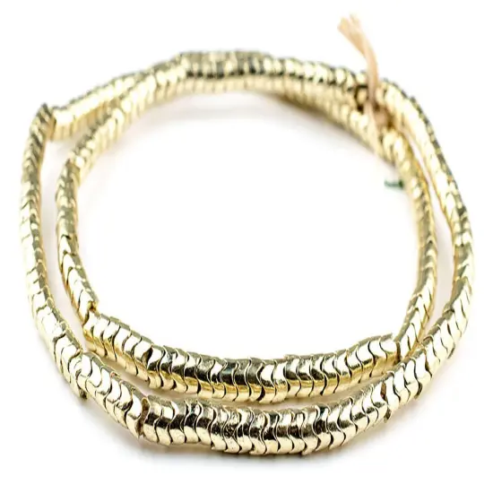 Gold Snake Beads - Full Strand of Interlocking Vertebrae Beads - The Bead Chest (6mm) {3}