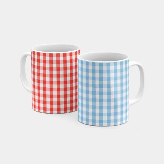 Red Gingham Mug {3}