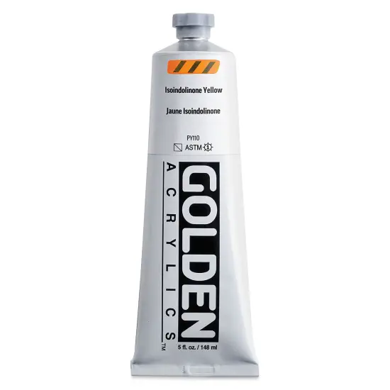 Golden Heavy Body Acrylic Paint - Isoindolinone Yellow, 148 ml Tube {1}