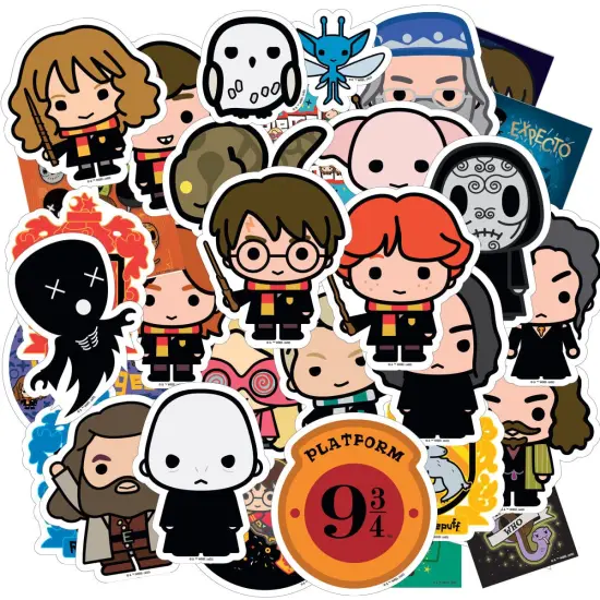 Harry Potter Vinyl Stickers - Chibi Charms - 50 Count {3}