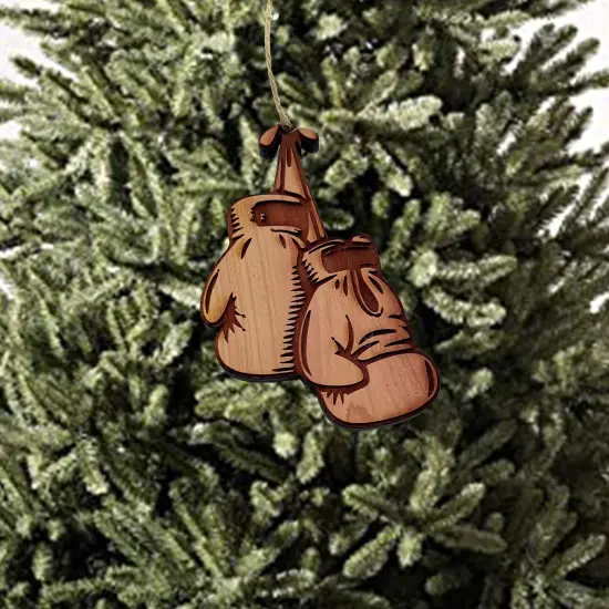 Boxing Gloves - Cedar Ornament {3}